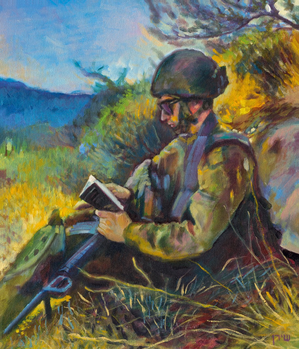 oil painting soldier
